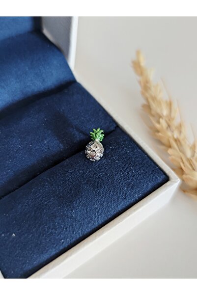 SU PERİSİ TAKI BİJUTERİ Cerrahi Çelik Gümüş Zirkon Taşlı Ananas Piercing , Tr...