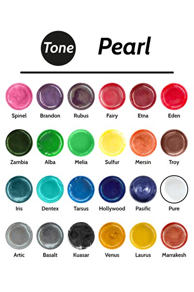 Resinin Tone Pearl Epoksi Renk Pigmenti Seti Sedef Renkler 24x30 Ml
