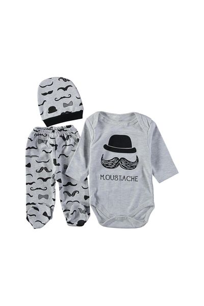 Mini Bird Mustache Hat Baby Set