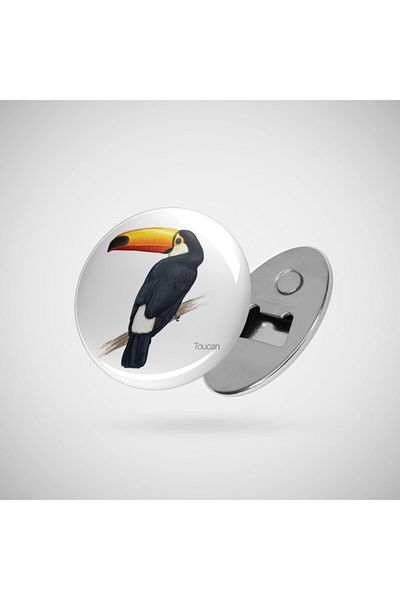 Fizello Илюстрацията на тропическа птица тукан ще се отвори