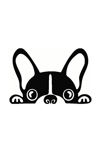 Dijitonline كلب ينظر من الجذع - ملصق تلقائي - 20 × 14