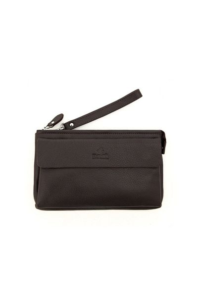 Eminsa Brown Leather Clutch Wallet, Bag