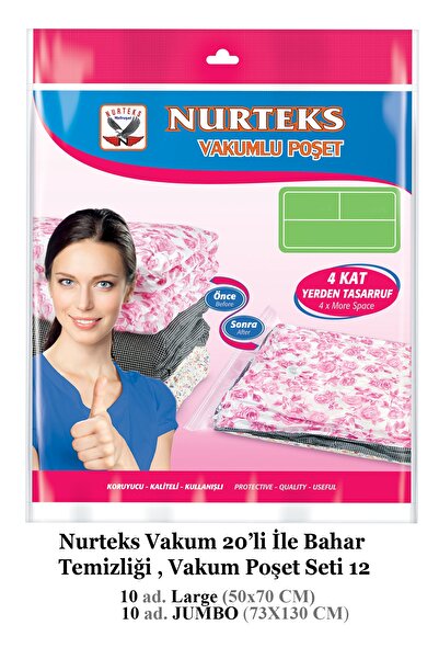 Genel Markalar Turuncu Vakumlu Hurç Poşet, 50x70,, pratik saklama çözümü