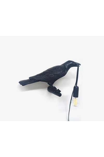 CajuArt Crow Holding Lamp on Branch Modern Lampshade Decor Light