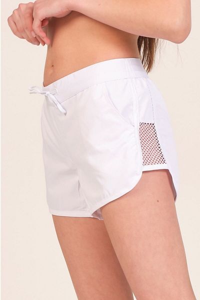 LifeForModa Pantaloni scurți de baie detaliați din plasă pentru femei