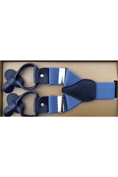 KemerSepeti Düğmeli Indigo Renk Pantolon Askısı