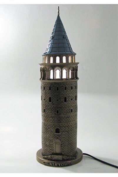 Hediye Seviyorum Galata Kulesi Biblo Bronz Lamba 41cm