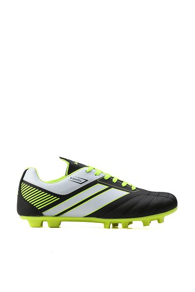 Kinetix Ghete de fotbal pentru bărbați Trim Ag Black White Neon Green