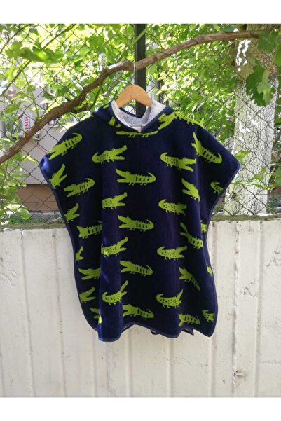 JUNİPERUS منشفة شاطئ مبللة على شكل ديناصور باللون الأزرق للجنسين من تمساح