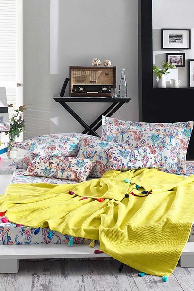 İyi Geceler İstanbul Up Style Single Duvet Cover Set Yellow