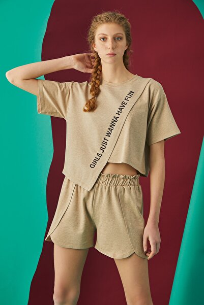 GİZZEY 20607 με τύπωμα Γυναικείο Σορτς Σετ