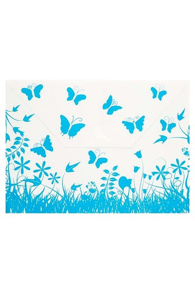 Bigpoint Snap File Butterfly Patterned A4 (blue)