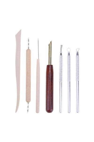 Dytac Modelaj Seramik Seti Ahşap Ve Metal 7' Li Set (eb-03)