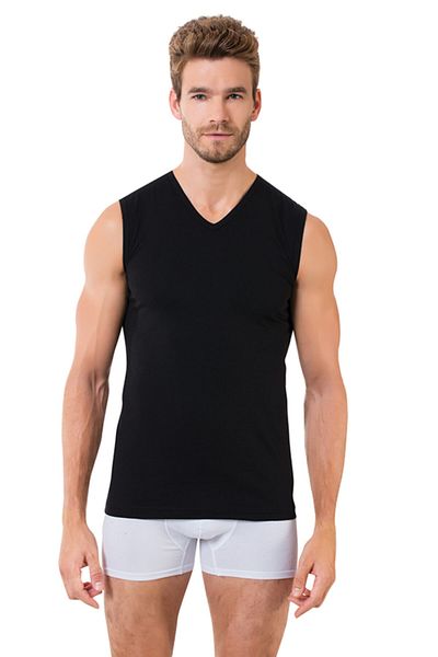 Öztaş Underwear 3 Men's Sleeveless V-Neck Single Jersey Undershirt