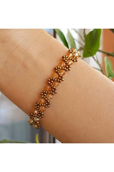 Handmade By HLY سوار مصنوع يدويًا من حجر الكريستال