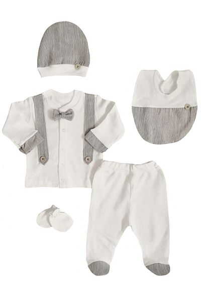 Bebbemini Newborn Cotton Set of 5 Bow Tie Male 1001645