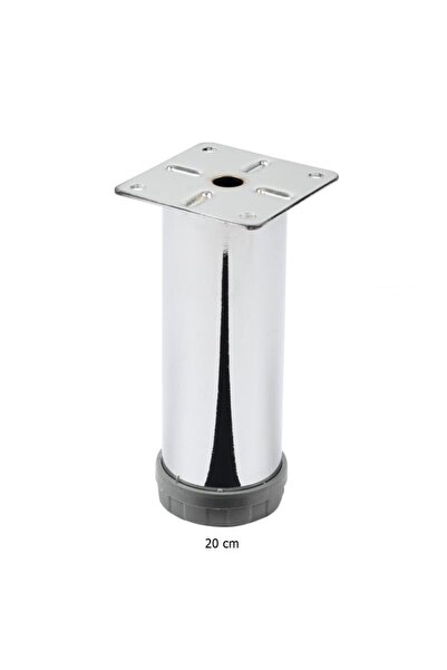 EYM Furniture Leg Metal Bottom Adjustable 42 Mm Chrome Leg 20 Cm