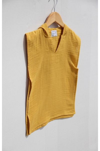 Botex Mustard Color Cotton Muslin Children's Poncho