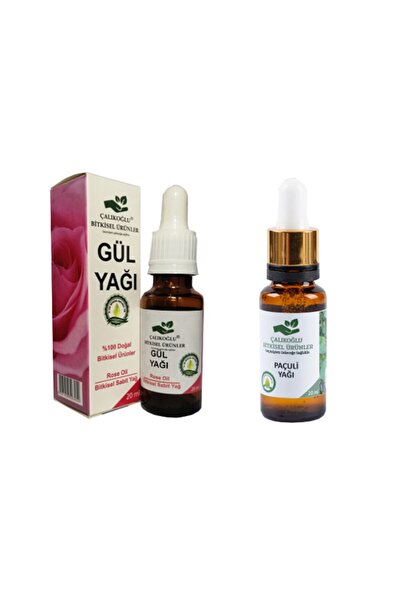 Çalıkoğlu Bitkisel Ürünler 20 مل زيت الورد وزيت الباتشولي - عبوة من قطعتين
