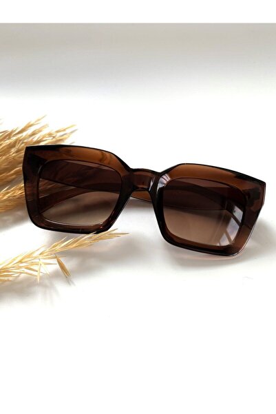 EKstore نظارة شمسية نسائية باللون البني