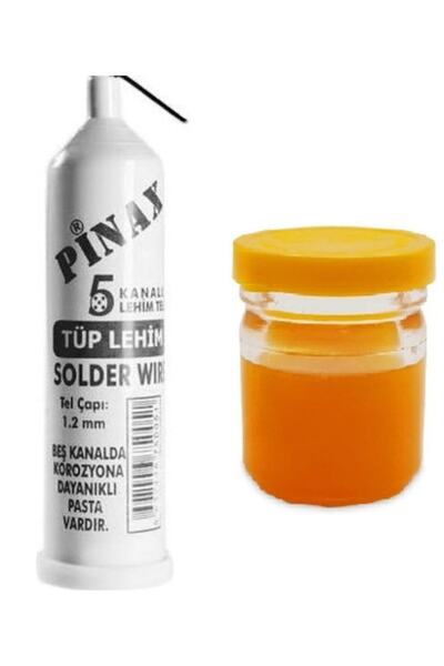 QNİAY 5 Kanallı Pinax Lehim Teli 1,2 Mm + Lehim Pastası 40 Gr
