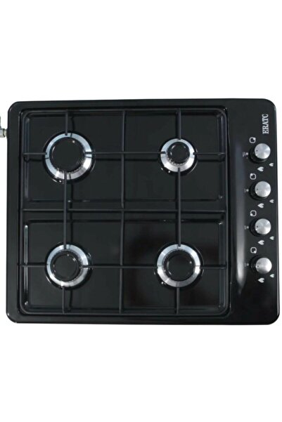 ERATO Siyah 4 Dört Gözlü Set Üstü Ocak Lpg Tüp Uyumlu Siyah