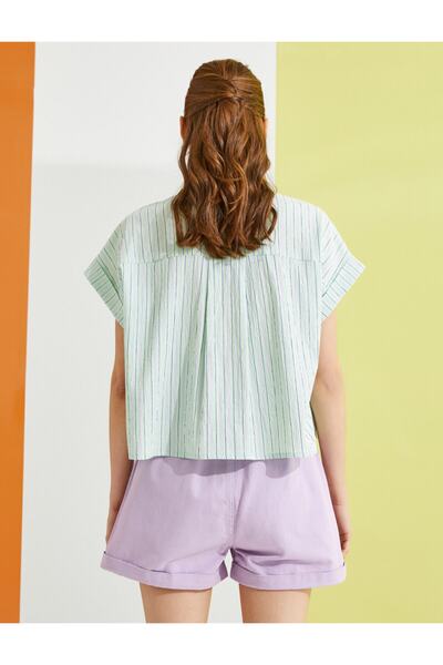 Koton Rövid ujjú ing csíkos pamut