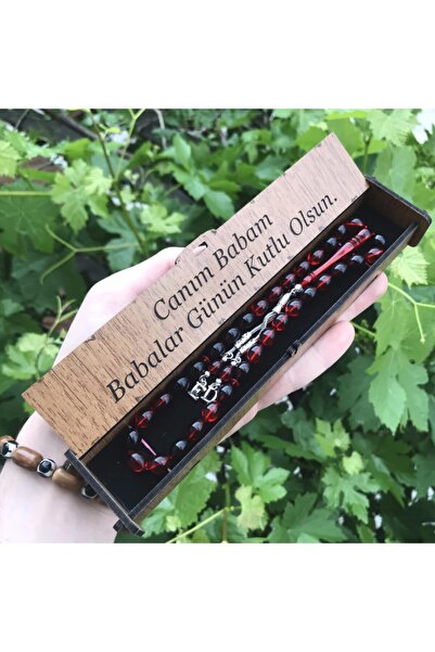 KANUNİ TESBİH Letter Tasseled Prayer Beads - Special, for Father and Wooden Box, Father's Day