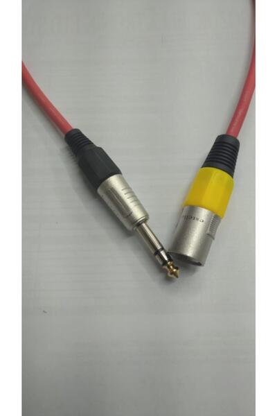 Yeka 6.3 Mm Erkek- Xlr Erkek Stereo Trs Kablo 3 Metre Kırmızı