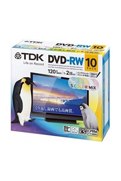 TDK Dvd-rw 4.7gb 120mın 1-4x 10lu Kutulu Prıntable 10 Ayrı Renk
