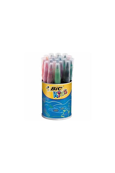 Bic Bıc Vısa Brush Tip Felted Paint Pen 18 Pieces Jar