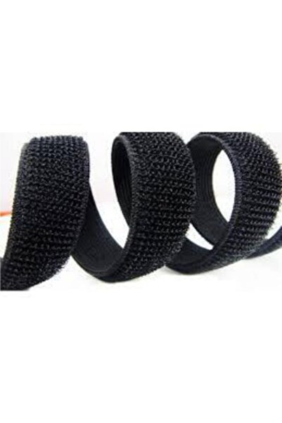 Yeka Kablo Düzenleyici Cırt Cırtlı Bant, 1 Metre, 15mm X 2.6mm, Siyah Renk