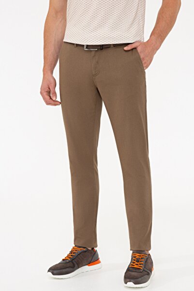 Pierre Cardin Light Brown Slim Fit Chino Trousers