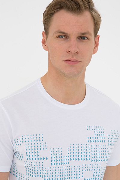 Pierre Cardin Λευκό T-shirt Slim Fit Crew Neck