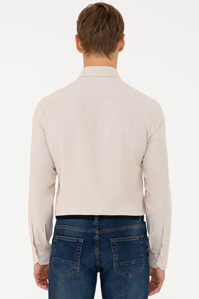 Pierre Cardin Πουκάμισο Oxford σε μπεζ Slim Fit