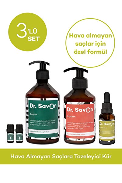 Dr. Savon Hava Almayan Saçlara Tazeleyici Kür 3'lü