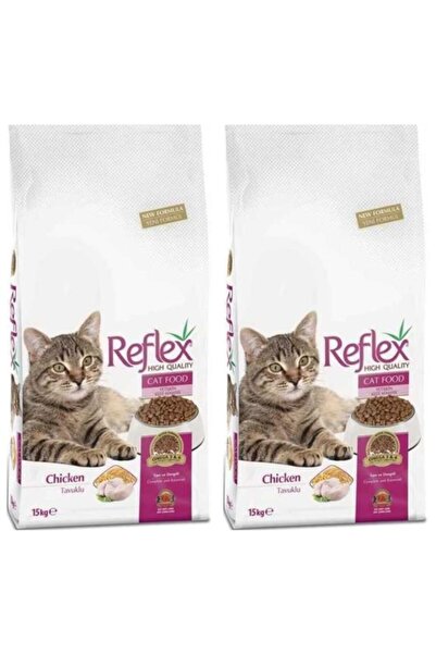 Reflex Adult Cat Chicken Tavuklu Yetişkin Kedi Maması 15 Kg 2'li Set