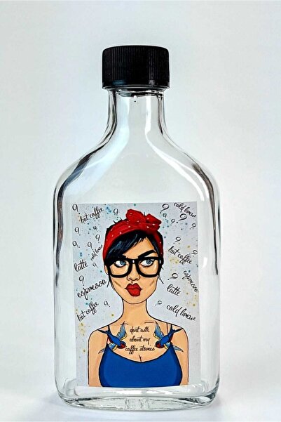 HBA ART CRAFT Cold Brew Şişesi 3 Adet Suya Dayanıklı Özel Etiketli