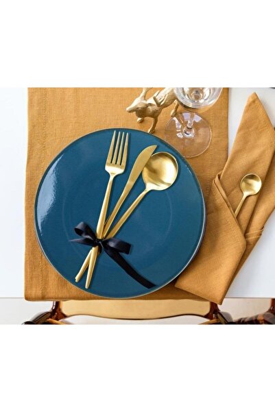 Keramika 6 Lı Tabak Ege Servıs 26 Cm Reaktıf Mc Artıstık Brush Bıskuvı Fıle N7 A