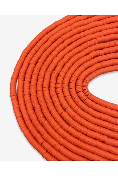 Hedef Bijuteri 6 مللي متر اللون البرتقالي بوليمر كلاي فيمو سلسلة الخرزة ، 40 ...