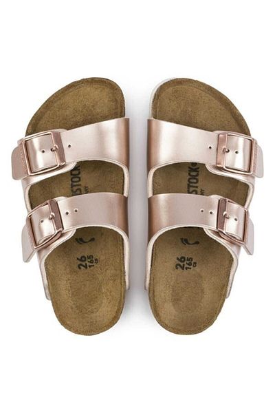 Birkenstock Arizona Metallic Copper Women's Slippers -1012478 V3