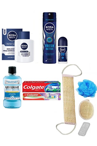 NIVEA Erkek Tıraş, Banyo Ve Ağız Bakım Hediye Seti -sandıksız Damat Çeyiz Bohça