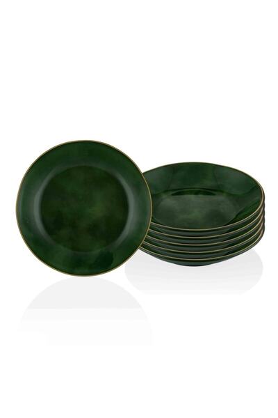 The Mia Deep Yemek Tabağı 6 Lı Set Yeşil