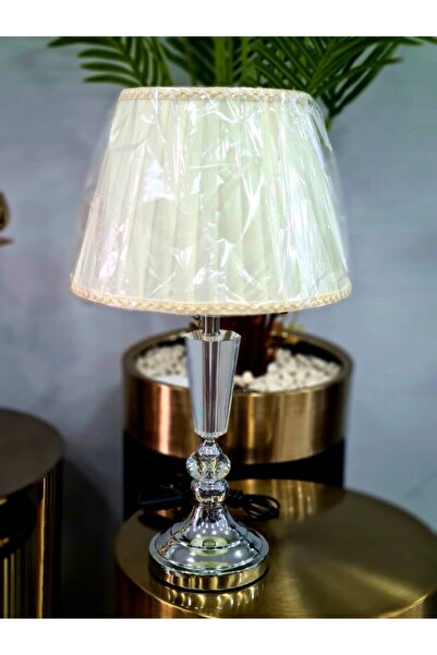 WuuQ Lüx Kristal Taşlı Abajur - Krem