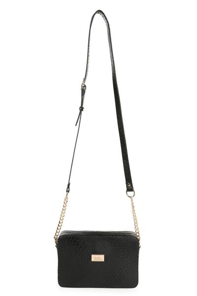 Killdeer Krokodil Orta Boy Omuz Ve Çapraz Zincirli Abiye Kutu Çanta