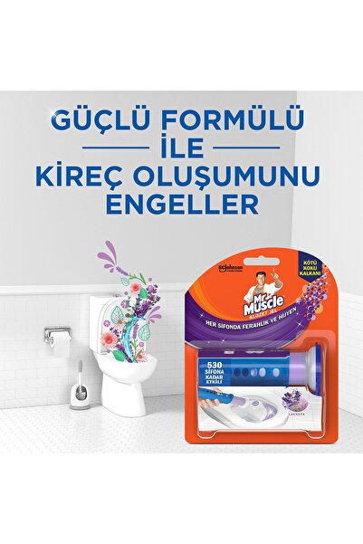 Mr. Muscle Klozet Jel Blok, Tuvalet Temizleyici, Lavanta, 36g