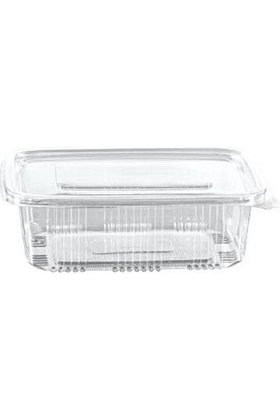 EMEL AMBALAJ Plastic Leak Proof Container 1000 gr Cc High Lid Disposable 100 Pieces