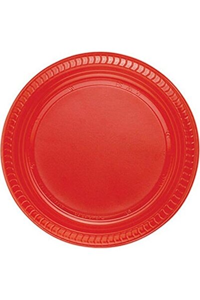 TATLI GÜNLER Plastik Tabak Kırmızı 25li