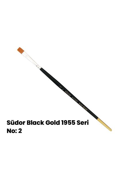Südor Black Gold Flat Brush No 2 2 Pieces