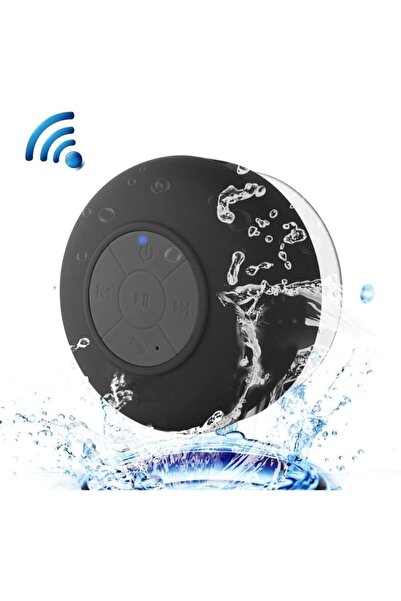 Genel Markalar Su Geçirmez Mini Bluetooth Duş Hoparlörü Ses Bombası Duş Tipi Suya Dayanıklı Siyah Nanopro